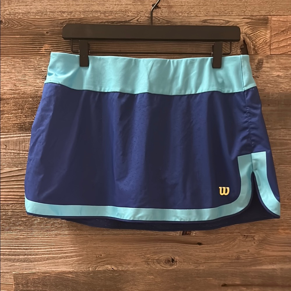 Wilson Two Toned Blue Tennis Skirt Size Large
